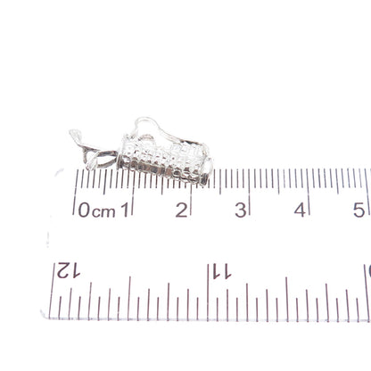 925 Sterling Silver Vintage Gold Club Minimalist Charm Pendant