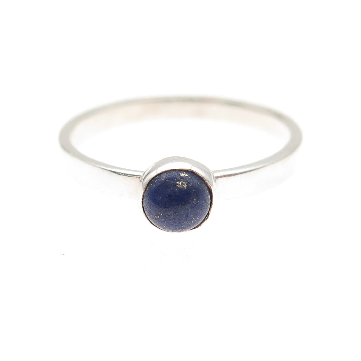 925 Sterling Silver Vintage Real Lapis Ring Size 8