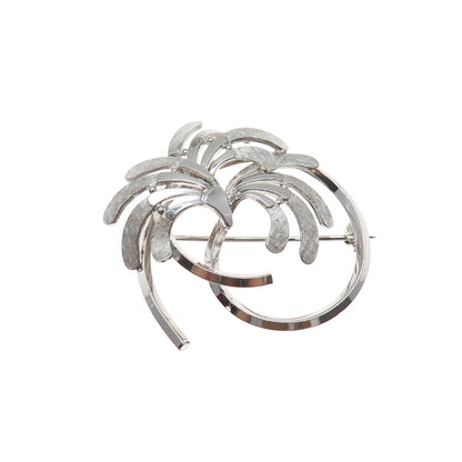 VAN DELL 925 Sterling Silver Antique Art Deco Floral Pin Brooch