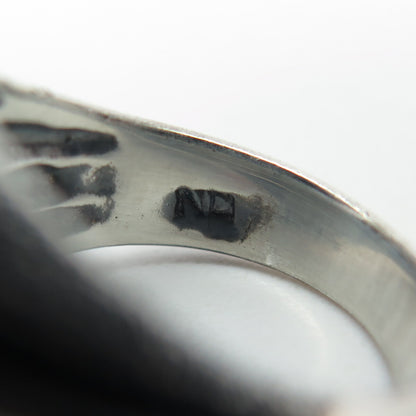 925 Sterling Silver Vintage Textured Ribbed Ring Size 6
