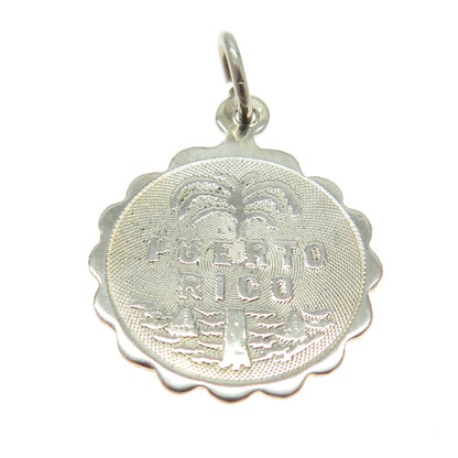 925 Sterling Silver Vintage Puerto Rico Minimalist Charm Pendant