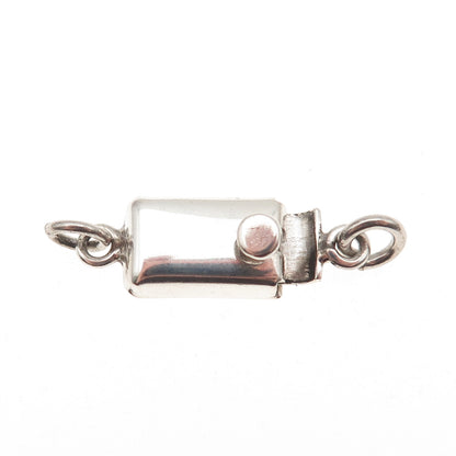 925 Sterling Silver Vintage Mexico Bracelet / Necklace Box Lock Clasp