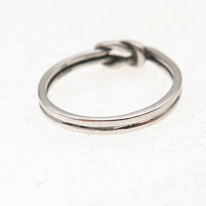James Avery 925 Sterling Silver Vintage Love Knot Oxidized Ring Size 6.75
