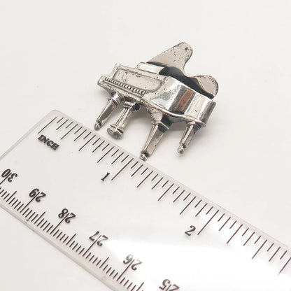 925 Sterling Silver Vintage Beau Grand Piano Pin Brooch