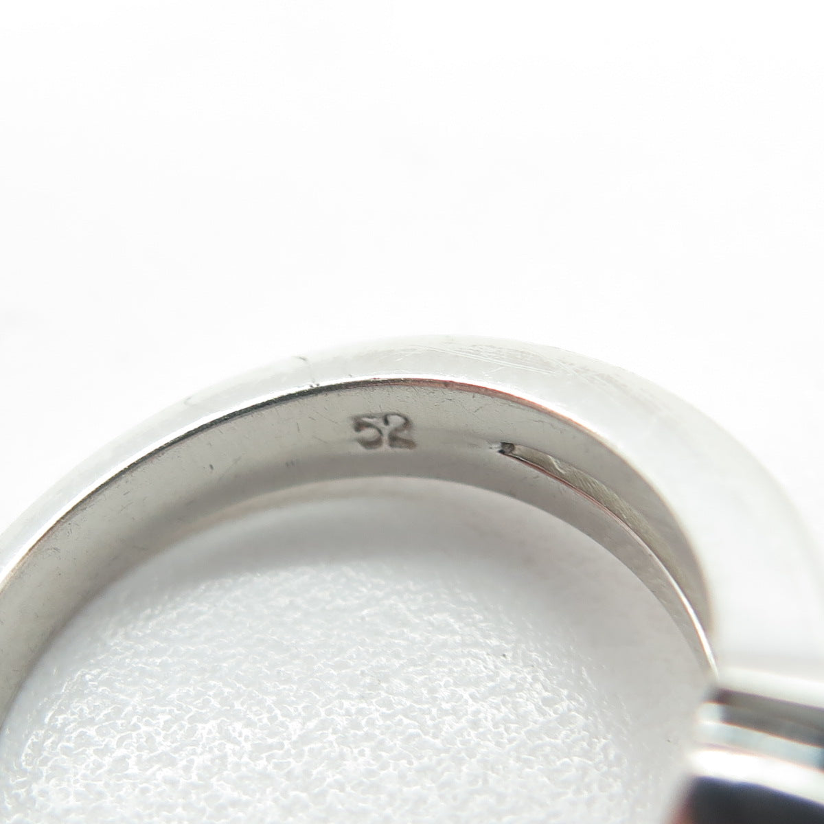 925 Sterling Silver Real Round-Cut Blue Topaz & C Z Modernist Ring Size 6