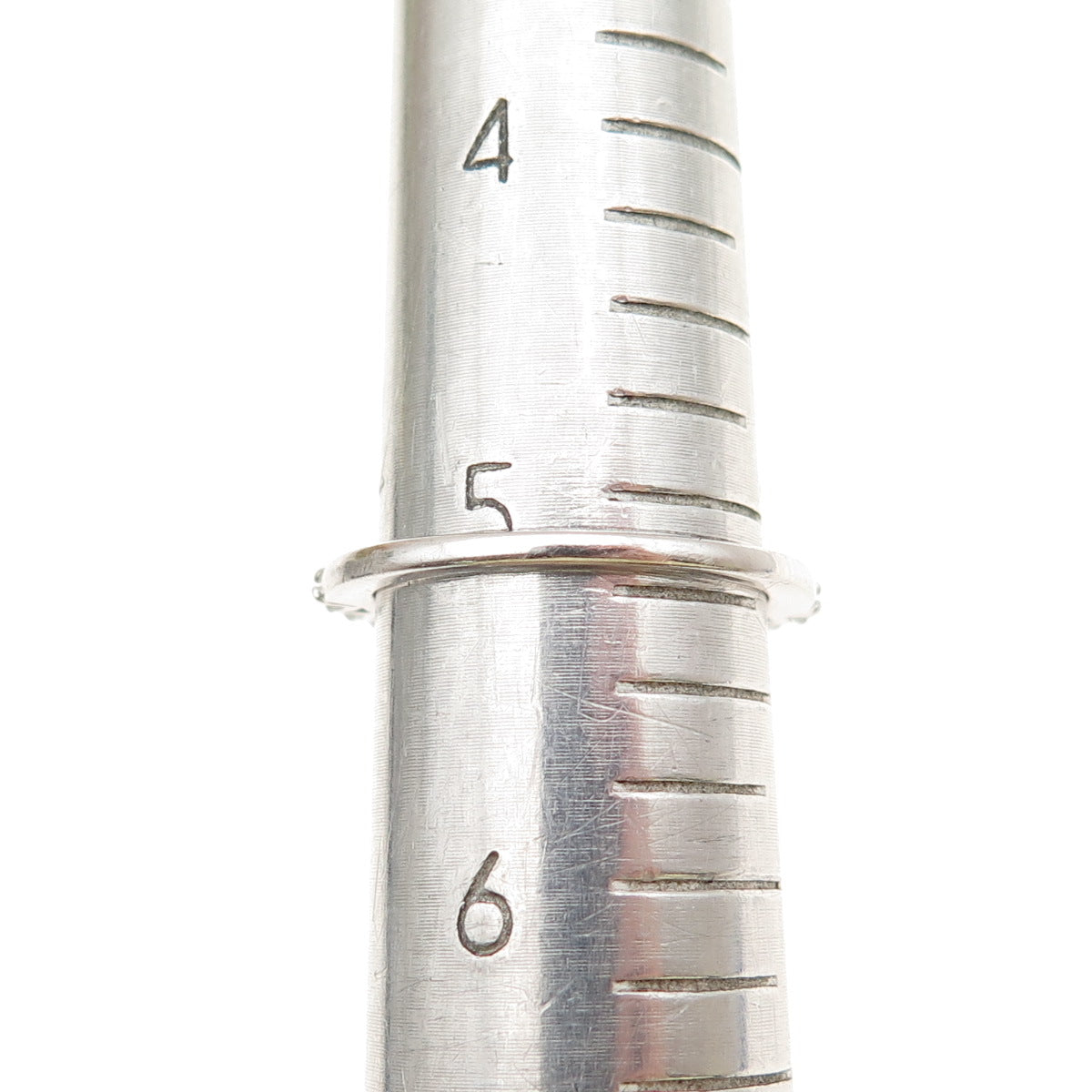 925 Sterling Silver Round-Cut C Z Half Eternity Stackable Band Ring Size 5.25