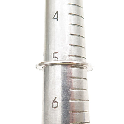 925 Sterling Silver Round-Cut C Z Half Eternity Stackable Band Ring Size 5.25