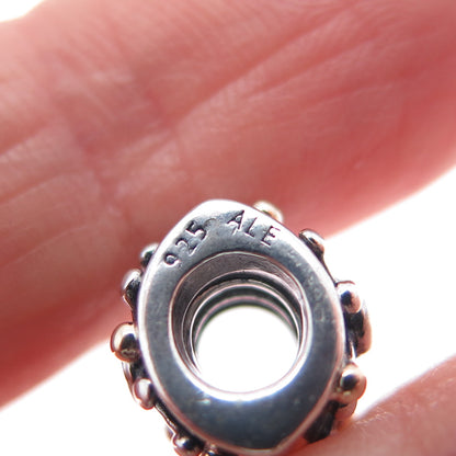 PANDORA 925 Sterling Silver & Gold C Z Desert Star Slide Bead Charm