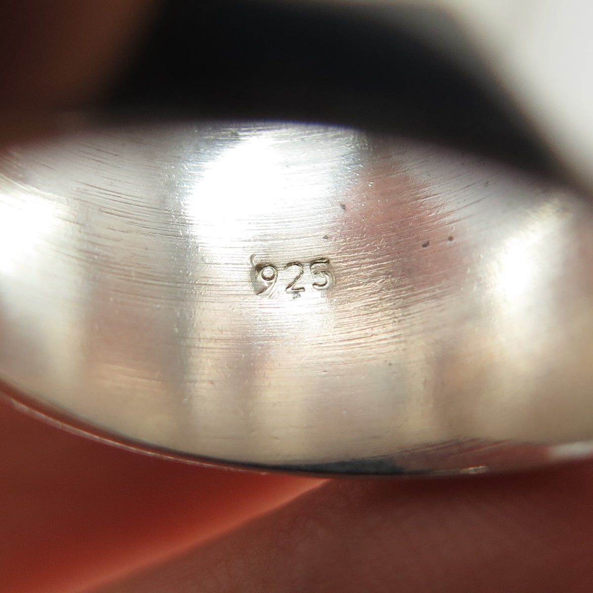 925 Sterling Silver Vintage Santa Muerte Oxidized Ring Size 7.25