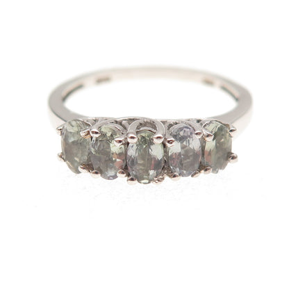 Chuck Clemency 925 Sterling Silver Real Oval-Cut Iolite Ring Size 8