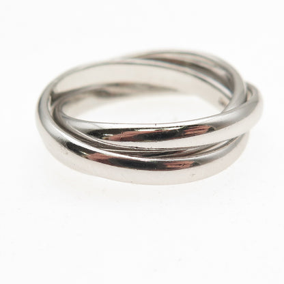 Mark Wasserman Samara Sterling Silver Vintage Interlocked Trinity Ring Size 9