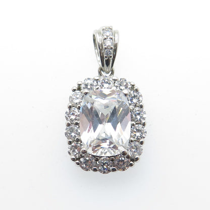 ROSS SIMONS 925 Sterling Silver Multi-Cut C Z Sparkle Pendant
