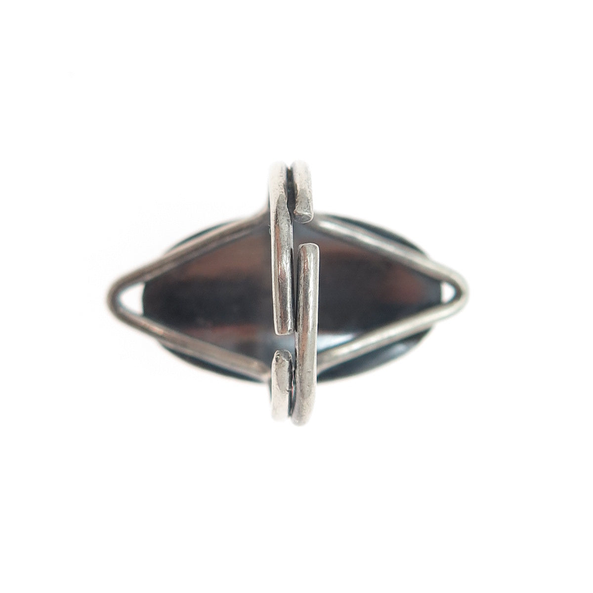BEAU Sterling Silver Antique Art Deco Filigree Oxidized Adjustable Ring Size 6