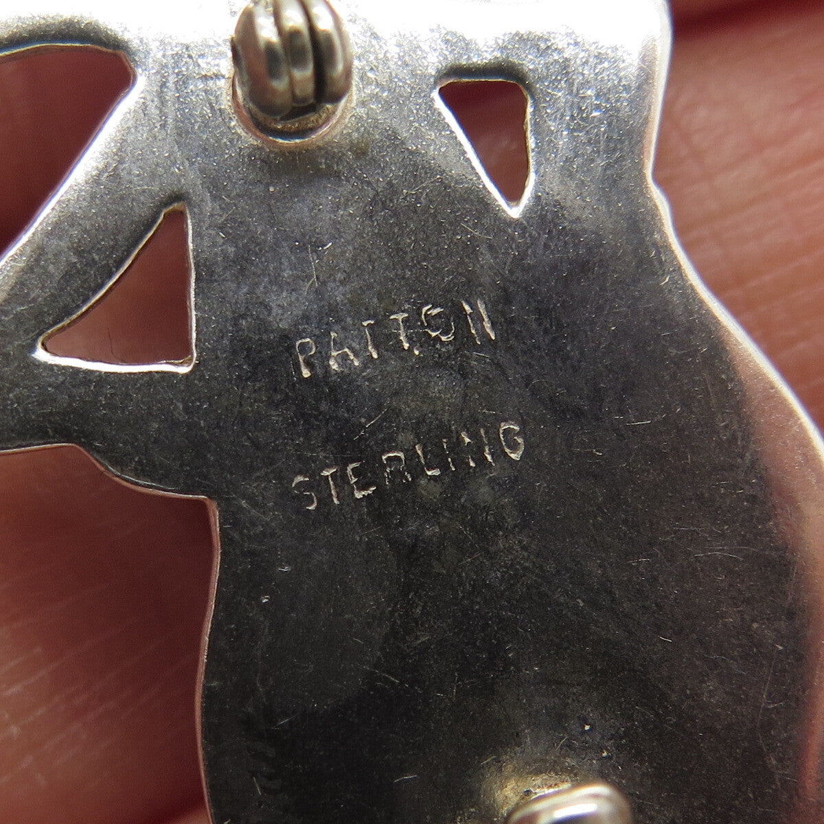 R&I PATTON 925 Sterling Silver Vintage Kangaroo Pin Pendant