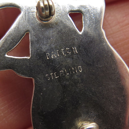 R&I PATTON 925 Sterling Silver Vintage Kangaroo Pin Pendant
