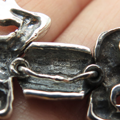 925 Sterling Silver Vintage Crocodile Pendant