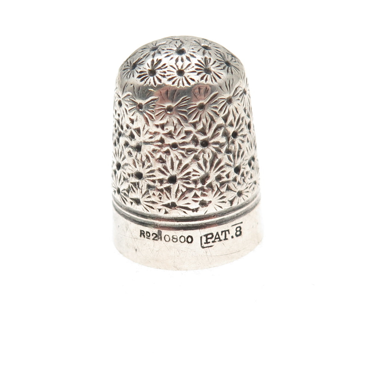 Ketcham & Mcdougall 925 Sterling Silver Antique Art Deco Daisy Sewing Thimble