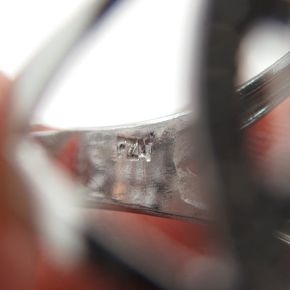 925 Sterling Silver Round-Cut C Z Sun / Flower Ring Size 5.5