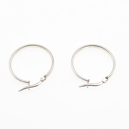 925 Sterling Silver Italy Hoop Earrings