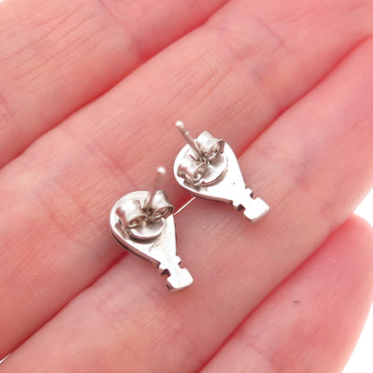 925 Sterling Silver Vintage Enamel Hot Air Balloon Stud Earrings