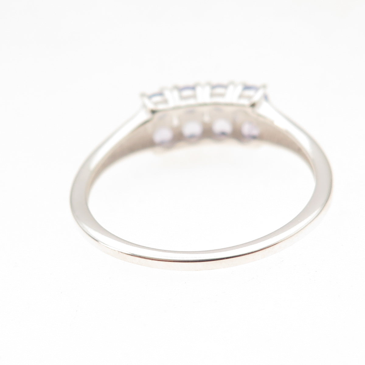 D'Joy 925 Sterling Silver Real Round-Cut Tanzanite Ring Size 10