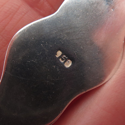 950 Silver Vintage Peruvian Huayruro Seeds Charm Pendant
