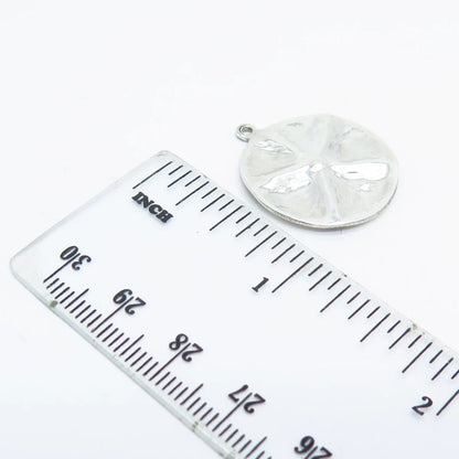 925 Sterling Silver Vintage Hammered Finish Pendant