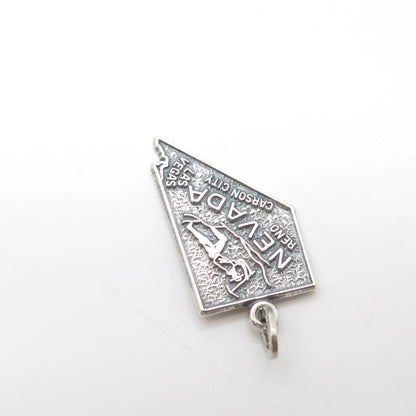 925 Sterling Silver Vintage Beau Nevada Las Vegas Carson City Reno Pendant