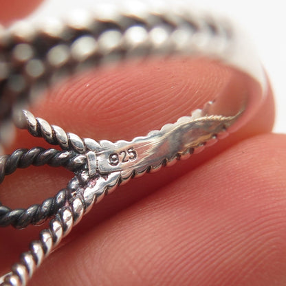 925 Sterling Silver Vintage Champagne C Z Twisted Ring Size 6.75