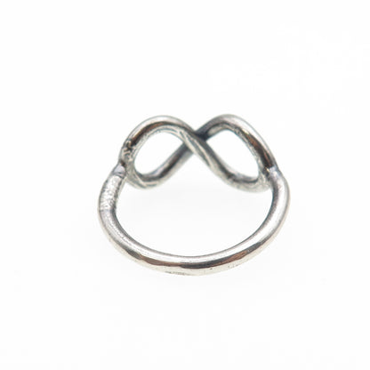 925 Sterling Silver Vintage Infinity Ring Size 5.75