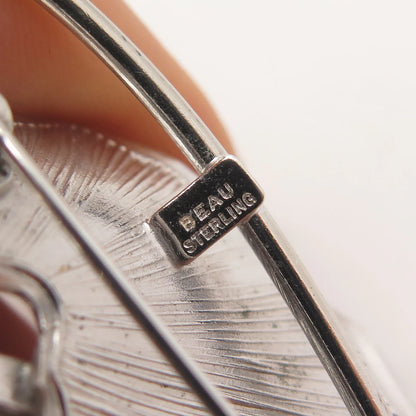 925 Sterling Silver Vintage Beau Leaf Pin Brooch