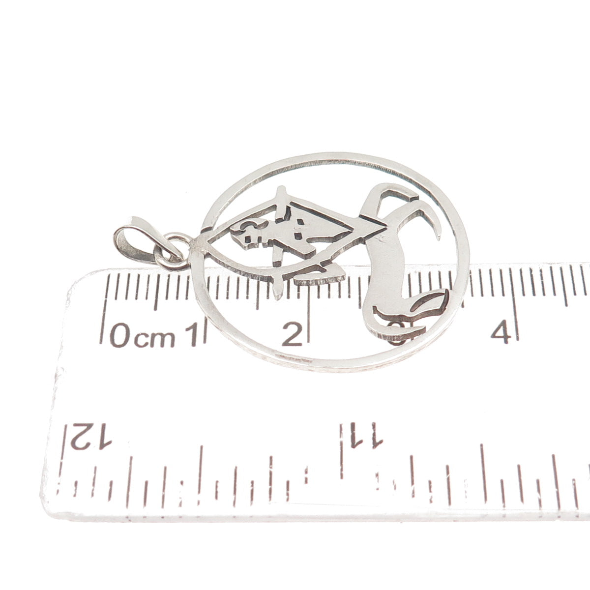 925 Sterling Silver Vintage Mexico Sagittarius Zodiac Sign Charm Pendant