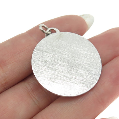 B. A. BALLOU & CO. 925 Sterling Silver Vintage Bell Round Pendant
