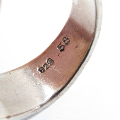 925 Sterling Silver Vintage Yin Yang Oxidized Ring Size 7.5