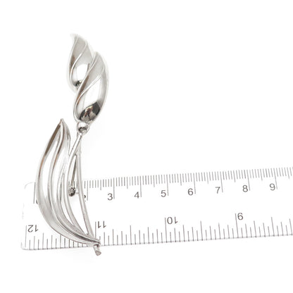 Goldman Kolber & Old Crest 925 Sterling Silver Vintage Lily Flower Pin Brooch
