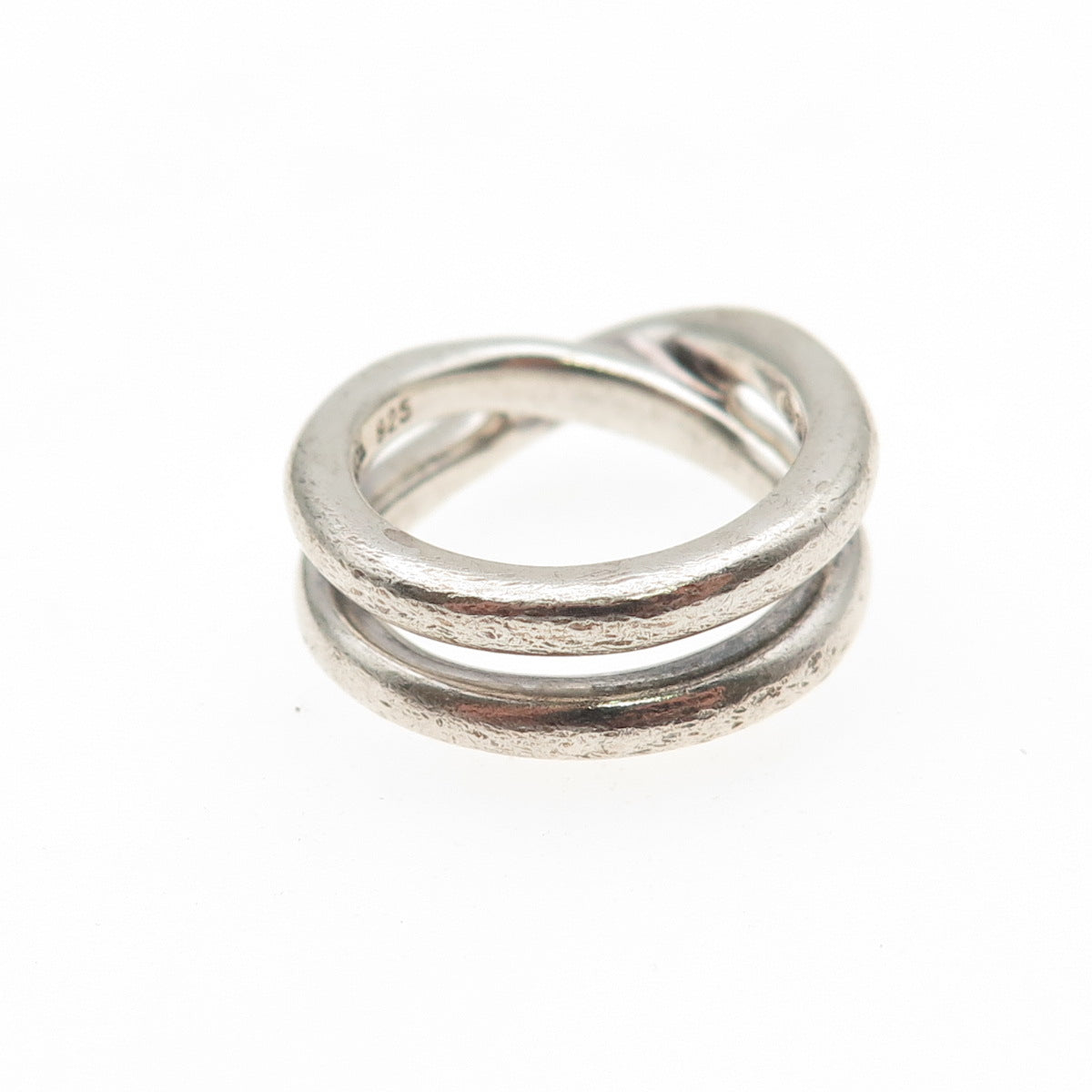 TIFFANY & CO Paloma Picasso 925 Sterling Silver Vintage Crisscross Ring Size 4.5