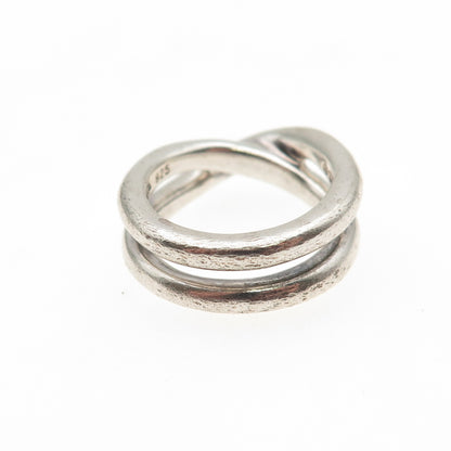 TIFFANY & CO Paloma Picasso 925 Sterling Silver Vintage Crisscross Ring Size 4.5