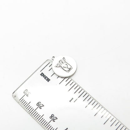 925 Sterling Silver USA Two In Town Cartoon Sheep Charm Pendant