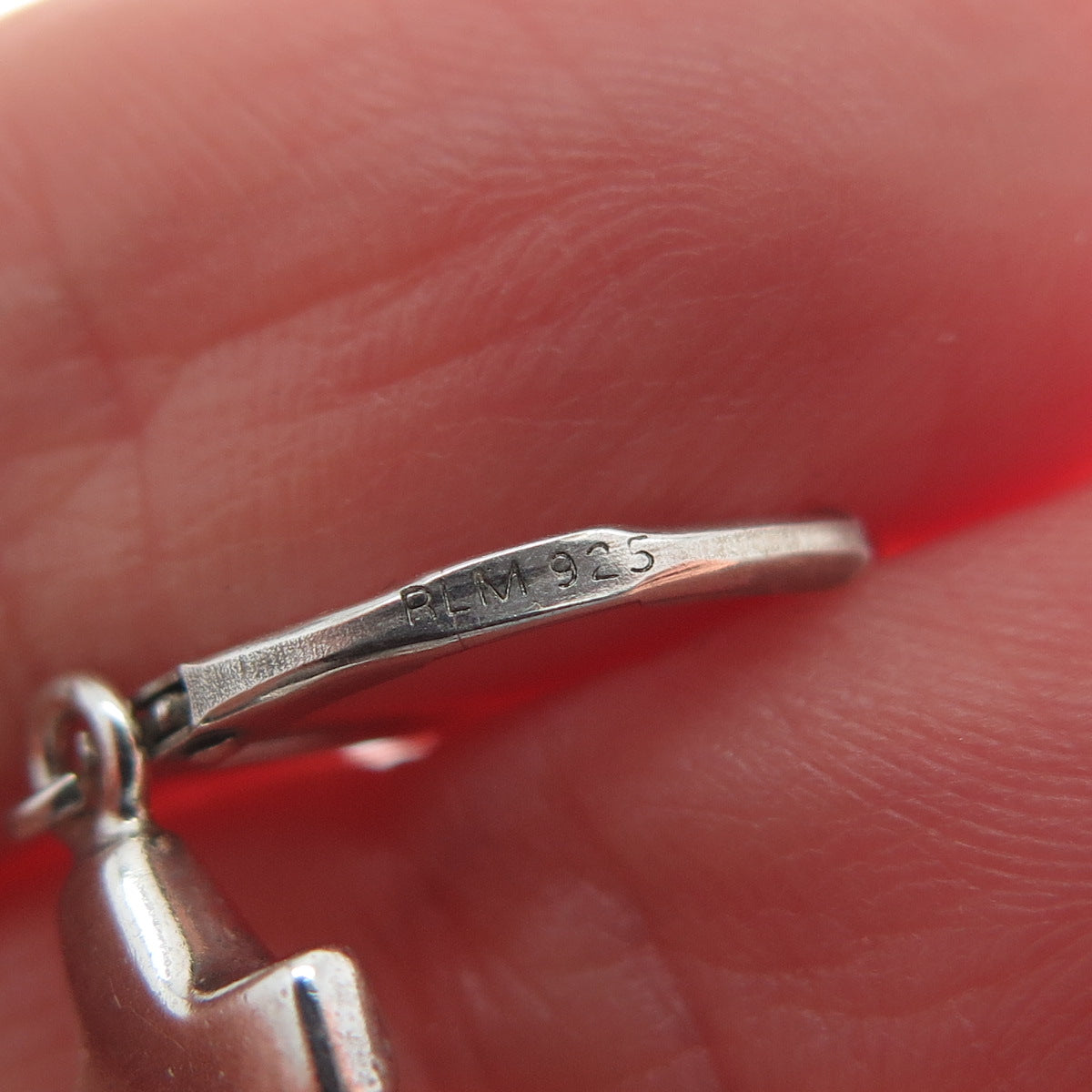 ROBERT LEE MORRIS 925 Sterling Silver Vintage Anchor Dangle Earrings