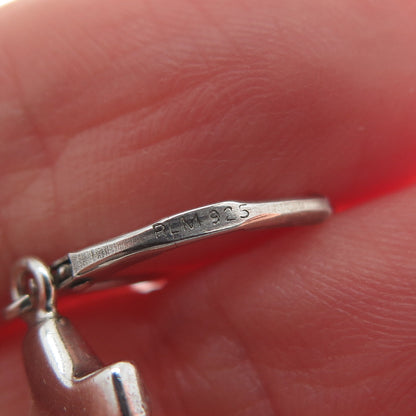 ROBERT LEE MORRIS 925 Sterling Silver Vintage Anchor Dangle Earrings