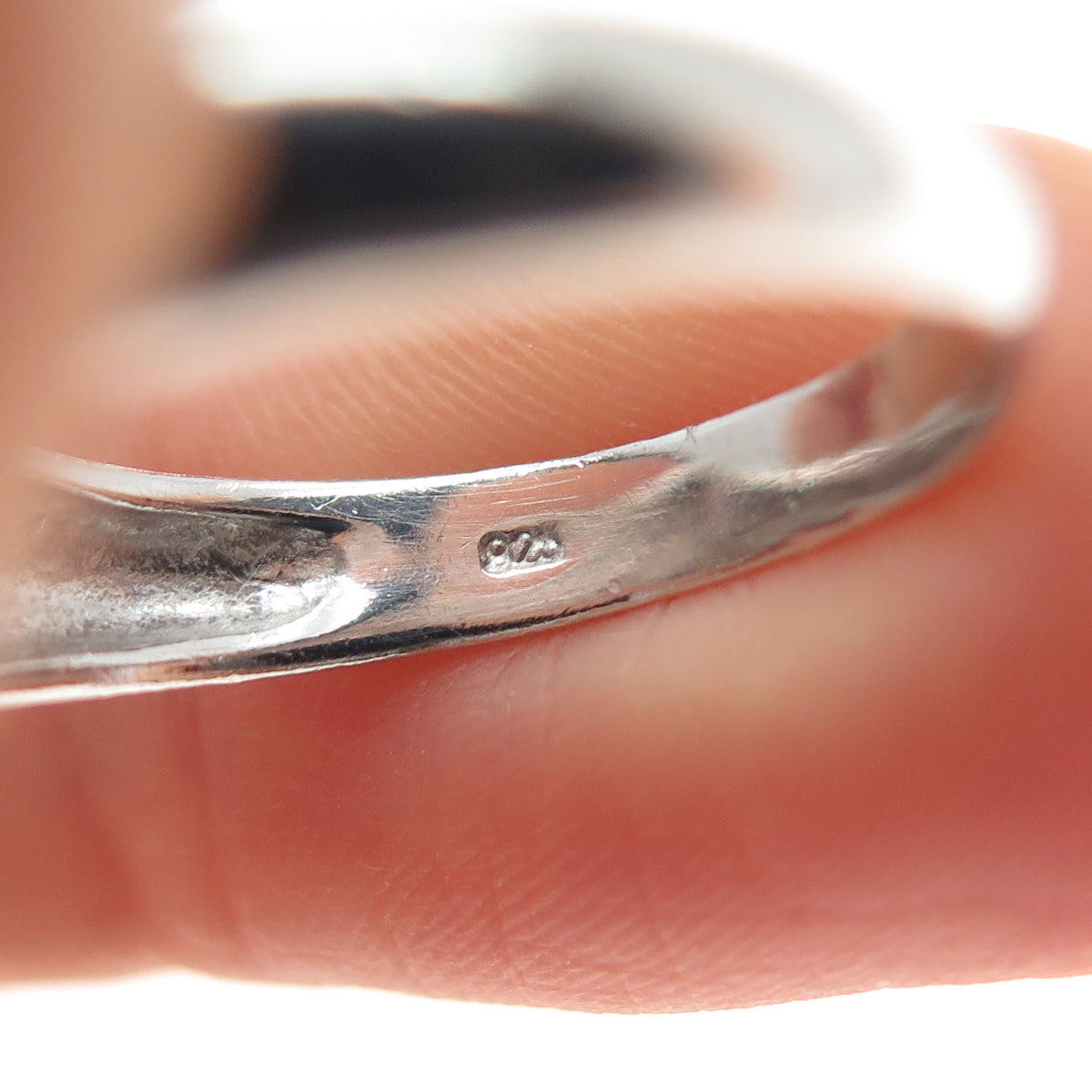 925 Sterling Silver Round-Cut C Z Modernist Ring Size 7