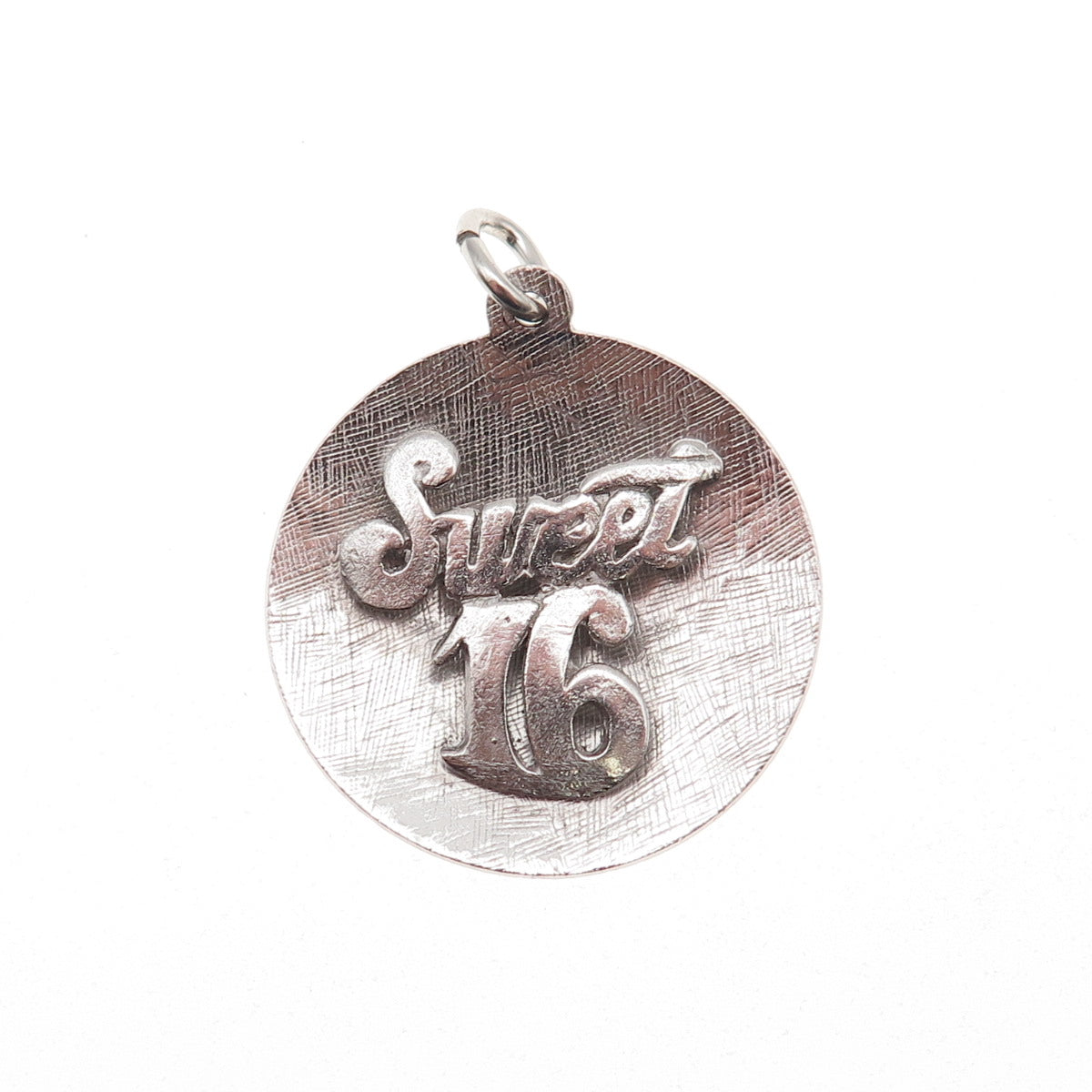 AE Art's Elegance 925 Sterling Silver Vintage Sweet 16 Charm Pendant