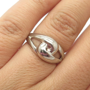 925 Sterling Silver Vintage Chapal Zenray Modernist Ring Size 6