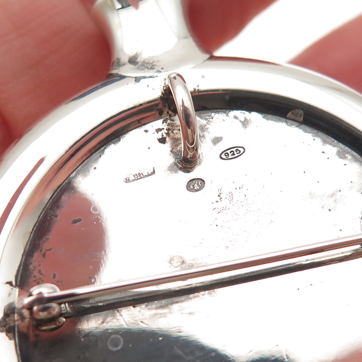 Christofle 925 Sterling Silver Vintage Flask Pin Brooch / Pendant