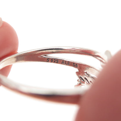 Pandora 925 Sterling Silver Round-Cut C Z Sparkling Arrow Loved Ring Size 8.5