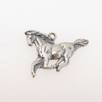 G&S Jewelry Mfg. Sterling Silver Vintage 1996 Southwestern Horse Charm Pendant