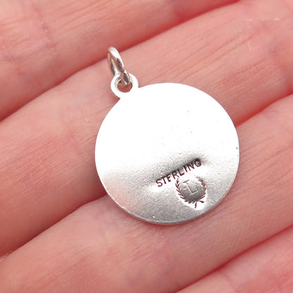 Lewis Bros. Sterling Silver Vintage Zeus Greek God Oxidized Mini Charm Pendant