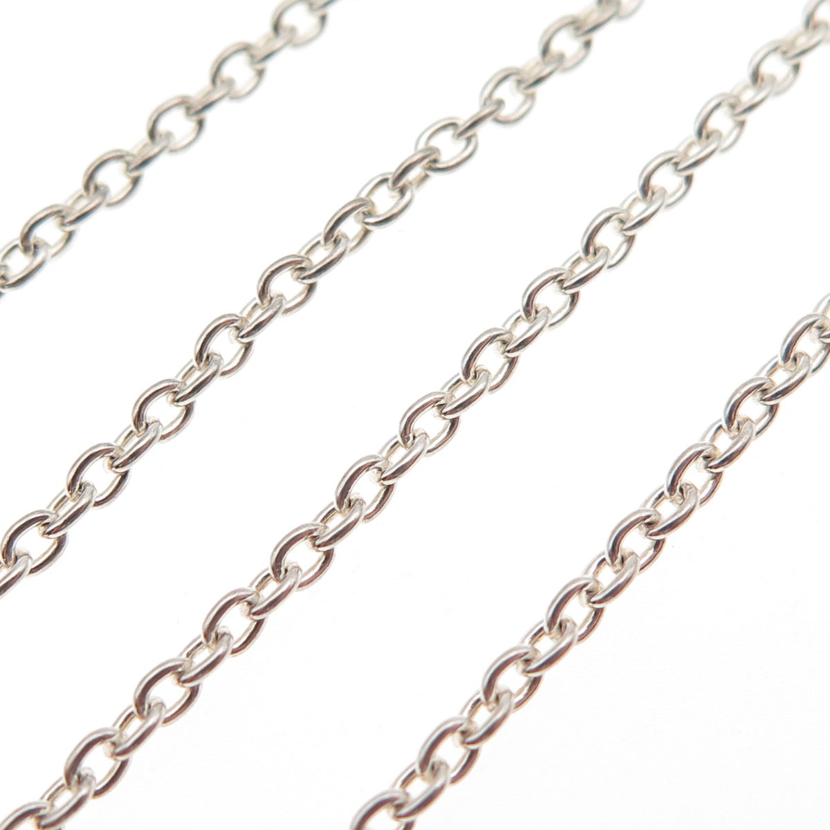 925 Sterling Silver Vintage Cable Chain Necklace 16"