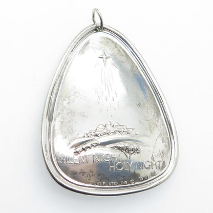 TOWLE Sterling Silver Vintage 1978 Silent Night Holy Night Christmas Ornament