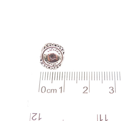 Pandora 925 Sterling Silver Aries Zodiac Sign Slide Bead Charm